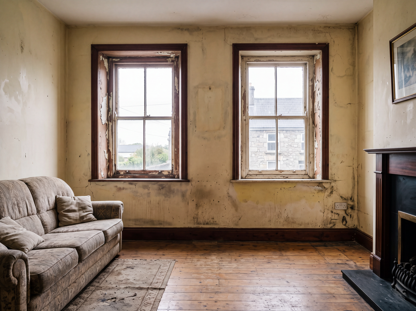 Before interior painting project in Waterford